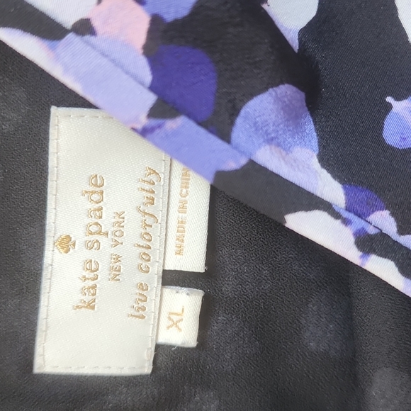 Kate Spade Silk Floral Blouse XL - Picture 3 of 7